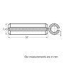 Goupille Élastique pour Charnière de Porte, 7mm Diamètre, 57mm Longueur, Lot de 12