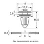 Restagraf - Fixations Agrafe de Panneau pour Garniture Intérieure & Porte - Compatible avec PEUGEOT 106 RESTYLÉ, 405 RESTYLÉ, 60