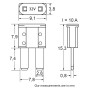 Restagraf - Fusible Plat Micro II pour Automobile - Puissance 10 A - 32 V - Réf. 17332 - Sachet de 5