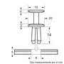 Agrafes pour vehicules type -citroen Restagraf Ref: 10735