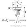 Agrafes pour vehicules type renault Restagraf Ref: 10840