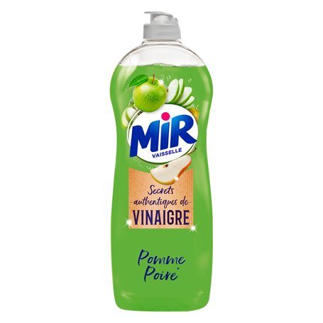 Mir Vaisselle Secrets de Vinaigre - Liquide Vaisselle Pomme-Poire 750ml
