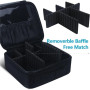 Organisateur de vernis à ongles Sac de rangement Portable avec séparateurs réglables, for cosmétiques et beauté, organisateur d'