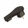 Fiche Male 16A + Terre Extra Plate Noire