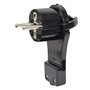 Fiche Male 16A + Terre Extra Plate Noire