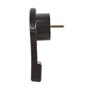 Fiche Male 16A + Terre Extra Plate Noire