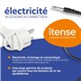 ITENSE - Douille ampoule, douille avec bague - Douille en plastique - Culot E27 - Convient aux bouche à vis E27 - Utile pour les
