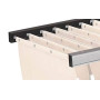 Jeu de 2 Rails 76cm support dossiers suspendus (dossiers suspendus non fournis) en aluminium à visser sous tablette bois