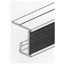 Jeu de 2 Rails 76cm support dossiers suspendus (dossiers suspendus non fournis) en aluminium à visser sous tablette bois