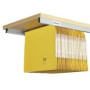 Jeu de 2 Rails 76cm support dossiers suspendus (dossiers suspendus non fournis) en aluminium à visser sous tablette bois