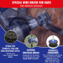 TIVOLY - Brosse Métallique en Acier Ondulé pour Perceuse - Pour Décapage Barreaux & Tubes en Métal Ø10-20 mm - Attachement Anti-