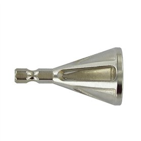 TIVOLY - Fraise HCS à Ébavurer - Pour Tiges Filetées et Tubes Métal ou Plastique Ø 7-22 mm - Queue Hexagonale 6