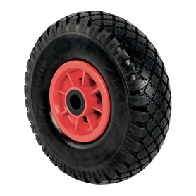 Roue de diable increvable 260mmx85mm - 3.00-4 alésage 20mm jante plastique - Idéal pour diable