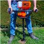 Mèche diamètre 80 mm pour tarière thermique – longueur 80 cm - Acier Robuste - Mise en place de Poteaux de Clôture Plantation