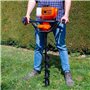 Mèche diamètre 100 mm pour tarière thermique – longueur 80 cm - Mèche de Forage Acier - Pose de Poteaux Clôture Plantation