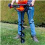 Mèche diamètre 150 mm pour tarière thermique – longueur 80 cm - Mèche de Forage Acier - Pose de Poteaux Clôture Plantation