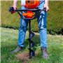 Mèche diamètre 150 mm pour tarière thermique – longueur 80 cm - Mèche de Forage Acier - Pose de Poteaux Clôture Plantation