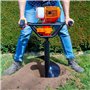 Mèche diamètre 300 mm pour tarière thermique – longueur 80 cm - Mèche de Forage Acier - Pose de Poteaux Clôture Plantation