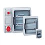 Plexo 601982 Boîte à fusibles en saillie IP65 - IK09 2 rangées 24 modules pour intérieur et extérieur - Classe de prote