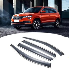 LJWAN 4 Pièces Deflecteur Vitre Voiture pour Skoda Karoq 2018-2020