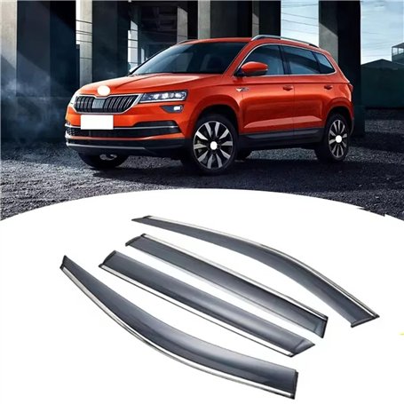 LJWAN 4 Pièces Deflecteur Vitre Voiture pour Skoda Karoq 2018-2020