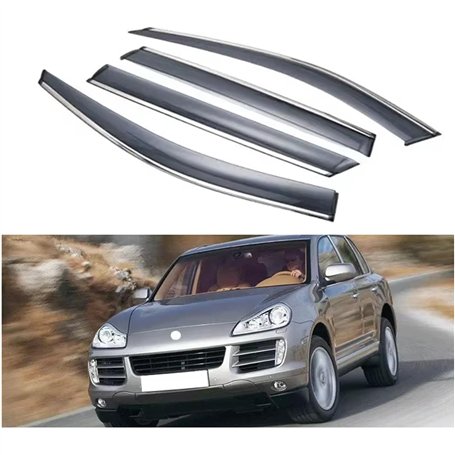LJWAN 4 Pièces Deflecteur Vitre Voiture pour Porsche Cayenne 2007-2010