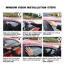 LJWAN 4 Pièces Deflecteur Vitre Voiture pour Ford Fiesta Hatchback 2009-2014, Visières latérales Avant ArrièRe Pare-Pluie Pare-S
