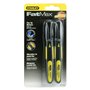 STANLEY 0-47-312 Carte 2 Marqueur Gamme FATMAX - Corps Bi Matière - Pointe Fine - Marqueur Permanent - Encre Résistante À L'Eau 