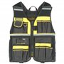 Stanley Fmst1-71181 Veste Porte-Outils Gamme Fatmax - Nombreuses Poches - Bretelles Ajustables - Bandes Réfléchissantes -Doublur