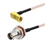 SZRMCC Câble d'extension coaxial BNC femelle vers SMA mâle à angle droit RG316
