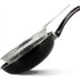 Poele a frire - MENASTYL - 3645749 - En acier émaillé - Noir - 26 cm - Tous feux dont induction