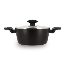 Faitout - MENASTYL - 6020646 - En alumimium forgé - 20 cm - Noir - Tous feux dont induction