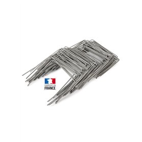 La Cordeline 60 Agrafes Paillage Acier Brut Ø 5mm 20x20cm Spécial Sols Durs