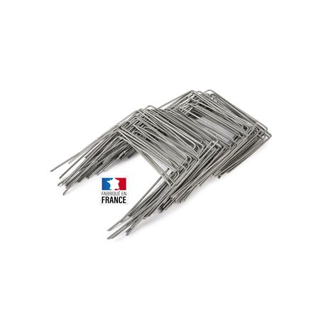 La Cordeline 60 Agrafes Paillage Acier Brut Ø 5mm 20x20cm Spécial Sols Durs