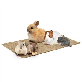 La Cordeline Lot 2 Tapis Litière Chanvre Naturel 25 x 40 cm 1000g/m²- Fond de Cage pour Rongeurs