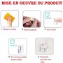 ATELIERS 28 Supports - Crochets adhésifs/Autocollant pour Tringle de vitrage - Lot de 4 (Blanc)