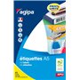Apli 114021 - Etui 640 étiquettes multi-usage 35 x 15 mm - Couleur : Blanc - Coins : Arrondis