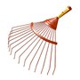 Outils Wolf Spain UA35 Balai à feuilles sans manche Orange/jaune