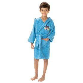 Pat Patrouille Team Peignoir Enfant | 100% Coton | OEKO-TE | Taille 6/8 ans | Imprimé Garçon | Bleu