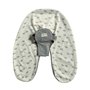 Housse coussin d'allaitement et de grossesse Multirelax® jersey cœurs/gris