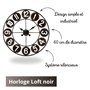 Emotion Horloge Murale Noir 60 cm Forge Métal Noir Silencieuse Style Industriel Chiffres Romains Marque Française
