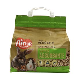 Aimé | Litière Petits Animaux PROP'Nature 5L | Litière Super Absorbante à Granulés de Bois | Litière Lapin