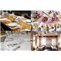 Pro Nappe - Réf R485022I - Nappe jetable en papier damassé en rouleau de 50 M de long X 1,18 M de large - Papier damassé au moti