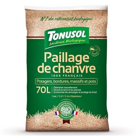 Tonusol Paillis de Chanvre Biologique - Paillage Spécial Potager 70 Litres TON-CHANBIO