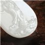 LXMYLI Véritable Jade Emerald Jade Dragon Kwan Yin Guan Yin Déesse de Mercy Bodhisattva Buddha Collier Pendentif amulette (Certi