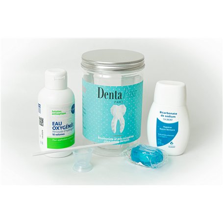 Bicarbonate de Soude Dentaire + Eau Oxygénée Dentaire | Kit Complet | Pâte de Keyes