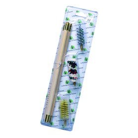 JANUEL - Baguette Nettoyage + 3 Brosses Fusil Chasse - Calibre 12