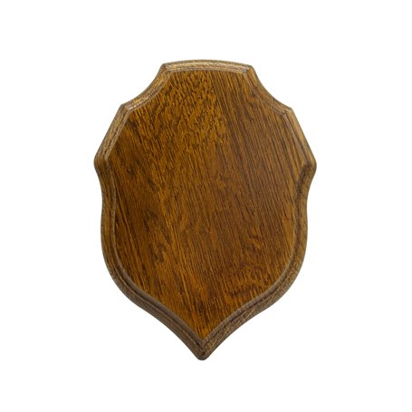 Januel - Ecusson pour Trophée de Chasse - Ecusson pour Massacre de Chevreuil- Trophée Crane de Chevreuil - Bois de Chêne - Finit