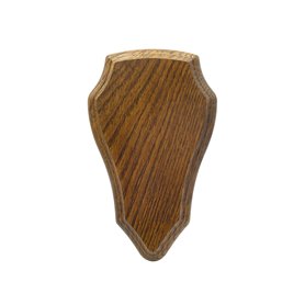 Januel - Ecusson pour Trophée de Chasse - Ecusson pour Massacre de Chevreuil- Trophée Crane de Chevreuil - Bois de Chêne - Finit