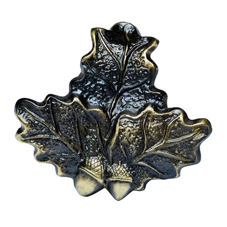 Januel - Décor Feuilles de Chêne pour Trophée de Sanglier - Fixation Dents et Grès de Sanglier sur Ecusson Trophée - Petit Modèl
